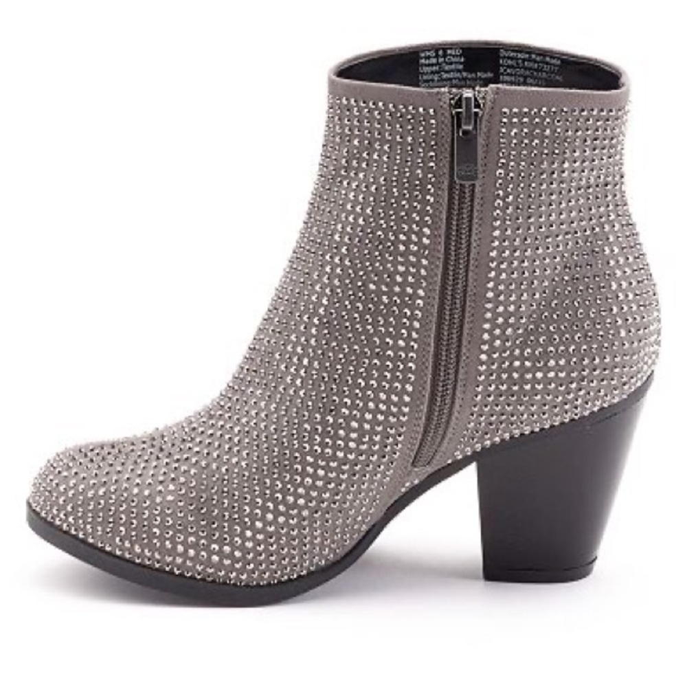 Juicy Couture / J Cavora /Charcoal Rhinestone Ankle Boot